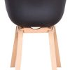 Muebles Home Lot de 4 chaises de salle à manger modernes et rétro avec dossier et pieds en bois pour salle à manger, chambre à coucher