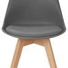 31VcPZT8VXL._AC_.jpg IDMarket - Lot de 4 chaises SARA Gris foncé, Gris Clair, Blanc et Bleu