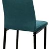 Mimma 21940011 Lot de 2 chaises de Salle à Manger en Velours Valentina, Fer, Vert, 96 x 53 x 43 cm