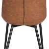 WOLTU BH207hbr-2 Chaise de Salle à Manger Lot de 2 Chaise de Cuisine Assise rembourrée en Similicuir,Pieds en métal Stable,Brun Clair