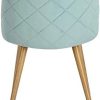 Lot de 2/4/6 Chaises en Velours Style Scandinave Pieds en Métal Chaise de Salle à Manger (Vert, 2)