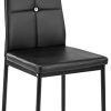 TecTake Lot de Chaise de Salle à Manger 40x42x97cm | - diverses Couleurs et modèles au Choix - (6X Noir | no. 402541)