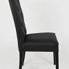 31sieSqMiFL._AC_.jpg Tommychairs - Set 4 chaises Chantal pour Cuisine et Salle à Manger, Structure en Bois de hêtre peindré en Noir, Assise et Dossier rembourrés et revêtus en Cuir Artificiel Noir avec Boutons