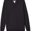 31tCCU3iveL._AC_.jpg Amazon Essentials Pull à Manches Longues et col en V 100% Coton Femme