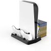 31xKCGkp9RL._AC_.jpg Support vertical pour contrôleurs PS5 avec ventilateur de refroidissement, avec deux ports de chargeur de contrôleur pour PlayStation 5 et DualSense et 14 emplacements de jeu rétractables
