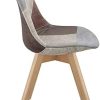 Lot de 4 chaises de salle à manger modernes avec pieds en bois de hêtre massif pour chambre à coucher, salon