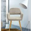 MEUBLES COSY Fauteuil Chaises de Salle à Manger, Bois, Beige, 56 x 56 x78 cm
