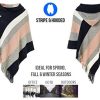 416uYKS5HzL._AC_.jpg Ferand - Chic Poncho Châle Rayée et Côtés à Franges - Femme