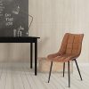 WOLTU BH207hbr-2 Chaise de Salle à Manger Lot de 2 Chaise de Cuisine Assise rembourrée en Similicuir,Pieds en métal Stable,Brun Clair