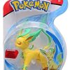 419cX875SeL._AC_.jpg Bandai Battle-Phyllali (Leafeon) -Figurine articulée 8 cm-Pokémon Pelage Beige et Vert, JW0136