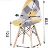 BenyLed Lot de 6 Chaises de Salle à Manger Rétro Patchwork Chaise Tissu Salle à Manger Chaise pour Cuisine Salle à Manger (Jaune-6pcs)