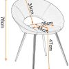 WOLTU Lot de 2 Chaises de Salle à Manger avec Velours siège et métal Pieds,Chaise de Chambre à Coucher Bleu BH230bl-2