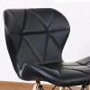 Uderkiny Lot de 4 chaises - Chaise de Salle à Manger avec Dossier en Cuir et Pieds en Bois de hêtre, Convient à la Salle à Manger à la Cuisine au Salon, etc (Noir01)