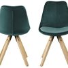 41LNDW3RWrL._AC_.jpg Marque Amazon - Movian Arendsee - Lot de 2 chaises de salle à manger, 55 x 48,5 x 85 cm, Vert