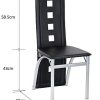 Flyelf Lot de 6 Chaises de Salle à Manger, Dossier Haut Siège Large, Meubles de Salle à Manger de Cuisine (Lot de 6,Noir)