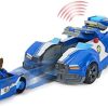 41MVmC8I1PL._AC_.jpg PAT PATROUILLE LE FILM - VÉHICULE TRANSFORMABLE CHASE - Voiture de Police Interactive + Moto Pat Patrouille Avec Transformation, Lance-Projectiles et Figurine Chase - 6060759 - Jouet Enfant 3 ans et +