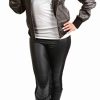 41ObtCCDcdL._AC_.jpg Femmes Bomber Veste en Cuir Véritable Court Décontractée Ajustement Mince Blouson Motto Marron