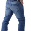 41RRAvDVhyL._AC_.jpg Hommes Crosshatch Techno Jeans Délavé Foncé Ciselé Pantalon Jeans Avec Ceinture Gratuite