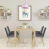 Lestarain Lot de 2 Chaises de Salle à Manger avec Dossier Chaise de Cuisine Rétro Chaise de Salon Assise en Velours et Pieds en Métal,Gris foncé