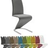 Robas Lund Chaises Salle à Manger Lot de 2 Chaises pied luge gris, Chaise Salle à Manger Amado
