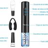Flauno Tire Bouchon Électrique Rechargeable, Boite Cadeau avec Ouvre-Bouteille Automatique, Coupe-Capsule, Aérateur de Vin, Bouchon à Vin Vide d'air