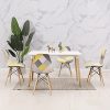 BenyLed Lot de 6 Chaises de Salle à Manger Rétro Patchwork Chaise Tissu Salle à Manger Chaise pour Cuisine Salle à Manger (Jaune-6pcs)