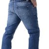 41nY9mLw0ML._AC_.jpg Hommes Crosshatch Techno Jeans Délavé Foncé Ciselé Pantalon Jeans Avec Ceinture Gratuite