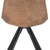 WOLTU 1 X Chaise de Salle à Manger en Tissu Scientifique BH268dbr-1 Chaise de Salon Chaise de Cuisine Structure en Bois Massif Aspect Cuir Antique,Brun Foncé