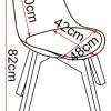 WOLTU BH29mf-2 Chaises Salle à Manger Lot de 2 en Lin,Chaise de Cuisine en Bois,Multicolore