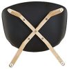 Lot de 4 Chaise Salle à Manger, H.J WeDoo Fauteuils Scandinave de Chaise latérale Design rétro avec Jambe de Bois de hêtre Massif - Noir