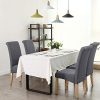 41skZCx6oL._AC_.jpg SONGMICS Chaises de Salle à Manger, Lot de 2, Rembourré, Dossier Haut, Revêtement en Lin-Coton, Pieds en Bois Massif, Gris Foncé et Couleur Boisée LDC21GY