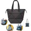 41yXix3BoiL._AC_.jpg Sac à main holographique géométrique Unique Iridescent Sac fourre-tout interchangeable Couleur changeant dames bourse écologique en cuir arc-en-sac à main pour les femmes grande idée cade (Colorful-1)