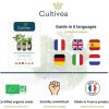 41zxfqmctL._AC_.jpg Cultivea – Kit Prêt à Pousser d’Herbes Aromatiques – Graines Françaises 100% Écologiques et Bio – Jardin potager d’intérieur – Plante (Basilic, Persil et Ciboulette) - Idée Cadeau -