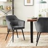 512q28UpbQL._AC_.jpg SONGMICS Chaise de Salle à Manger, Fauteuil de Cuisine en Velour, Siège Rembourré, Pieds en Métal, Dossier Haut, Assise Large, pour Cuisine, Salon, Chambre, Gris LDC071G01