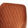 JYMTOM Lot de 2 Chaises en Velours au Style Moderne avec Dossier et Accoudoirs et Des Pieds en Métal (Orange)