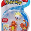 Bandai - Pokémon - Pack de 2 figurines Battle - Salamèche (Charmander) & Togepi - Figurines 5 cm à collectionner - WT97884