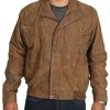 51BgLZDZ5L._AC_.jpg Hommes Blouson en Cuir Classique Robert Marron Nubuck Bomber Manteau
