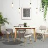 MEUBLES COSY Fauteuil Chaises de Salle à Manger, Bois, Beige, 56 x 56 x78 cm