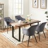 51NyxTeKe5L._AC_.jpg SONGMICS Chaise de Salle à Manger, Fauteuil de Cuisine en Velour, Siège Rembourré, Pieds en Métal, Dossier Haut, Assise Large, pour Cuisine, Salon, Chambre, Gris LDC071G01