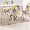 BenyLed Lot de 6 Chaises de Salle à Manger Rétro Patchwork Chaise Tissu Salle à Manger Chaise pour Cuisine Salle à Manger (Jaune-6pcs)