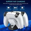 51TPQql0CS._AC_.jpg ECHTPower Chargeur Manette PS5, Station de Chargement avec Adaptateur Compatible avec Manettes DualSense Playstation 5, Support Double USB de Charge Rapide avec Indicateur LED pour Manette PS5