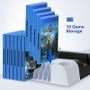 51XCZUWFK-L._AC_.jpg Buluri Support Multifonctionnel PS5 avec Ventilateur de Refroidissement et Station de Charge à Double contrôleur avec 10 emplacements de Jeu pour Console Playstation 5 et édition numérique