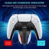 51cJorUl-aS._AC_.jpg ECHTPower Chargeur Manette PS5, Station de Chargement avec Adaptateur Compatible avec Manettes DualSense Playstation 5, Support Double USB de Charge Rapide avec Indicateur LED pour Manette PS5