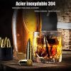 Cadeau Homme, Ideal Cadeau papa, Cadeau Fête des Pères, Pierres a Whisky, Glacon Reutilisable, Idées de Cadeaux D'anniversaire Uniques pour Lui Petit Ami Mari Grand-Père, Cadeaux Kit Whisky Cool