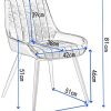 Lestarain Lot de 2 Chaises de Salle à Manger avec Dossier Chaise de Cuisine Rétro Chaise de Salon Assise en Velours et Pieds en Métal,Gris foncé