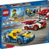 LEGO 60256 City Les Voitures de Course, Jeu de Construction avec Pilotes, Véhicules de Rallye Jouet Enfants de 5 Ans et +