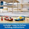LEGO 60256 City Les Voitures de Course, Jeu de Construction avec Pilotes, Véhicules de Rallye Jouet Enfants de 5 Ans et +