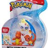 Bandai - Pokémon - Pack de 2 figurines Battle - Salamèche (Charmander) & Togepi - Figurines 5 cm à collectionner - WT97884