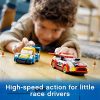 LEGO 60256 City Les Voitures de Course, Jeu de Construction avec Pilotes, Véhicules de Rallye Jouet Enfants de 5 Ans et +