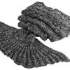 51sdneMtlQL._AC_.jpg VHOME Queue De Sirene Couverture Idée Cadeau - Filles Femme Couverture Sirene pour Canapé De Salon Et Idées Cadeaux pour d'anniversaire Noël (S-Gris, Adulte)